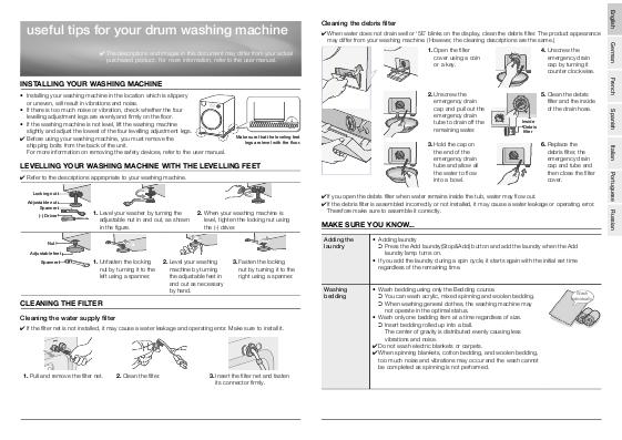 Mode d emploi lave linge samsung