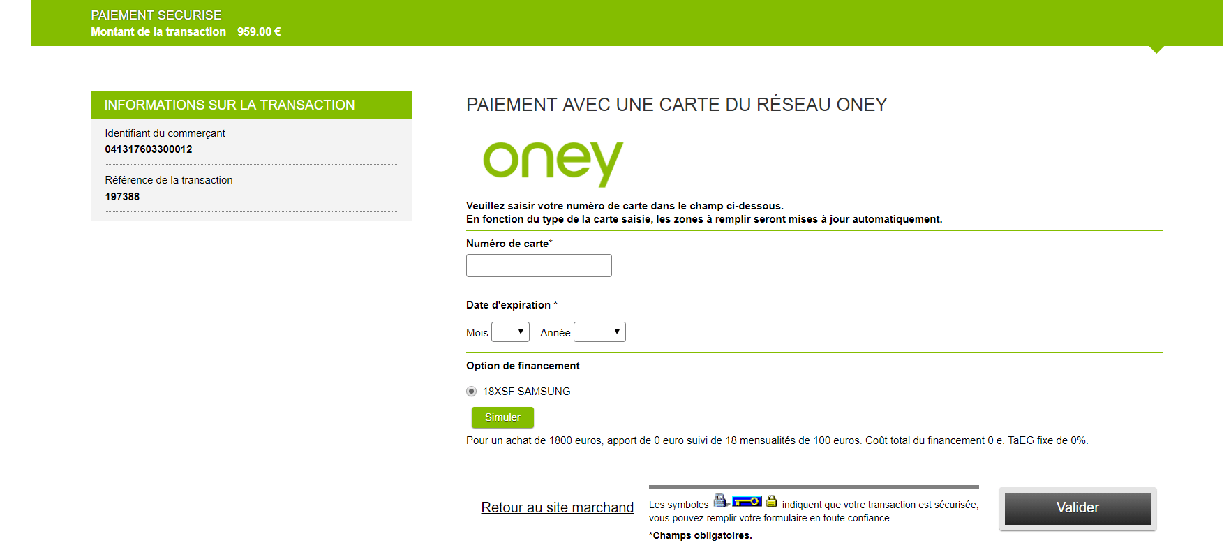 Lave linge paiement 4 fois
