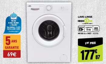 Lave linge high one