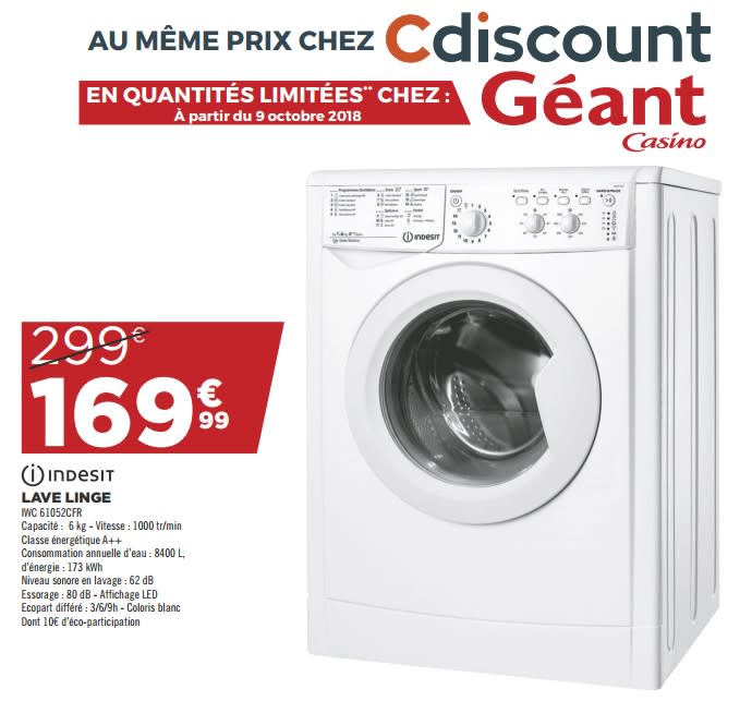 Lave linge fuit