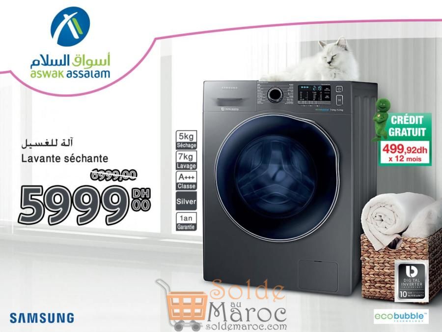 Promotion samsung lave linge