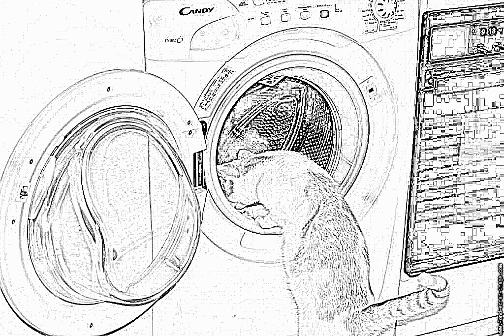 Lave linge dessin