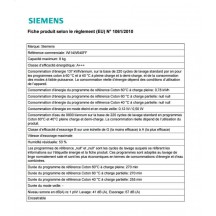 Lave linge encastrable siemens