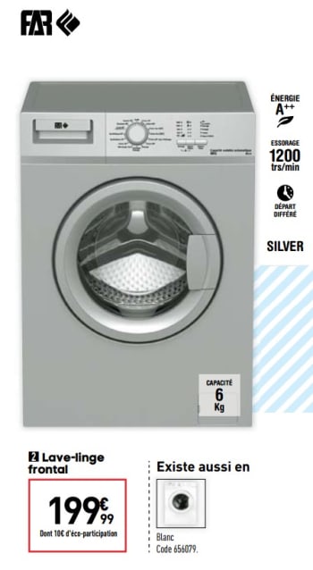Lave linge conforama