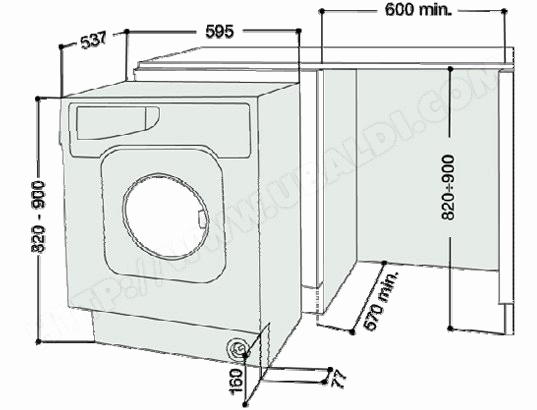 Lave linge indesit 6 kg 1200 tours