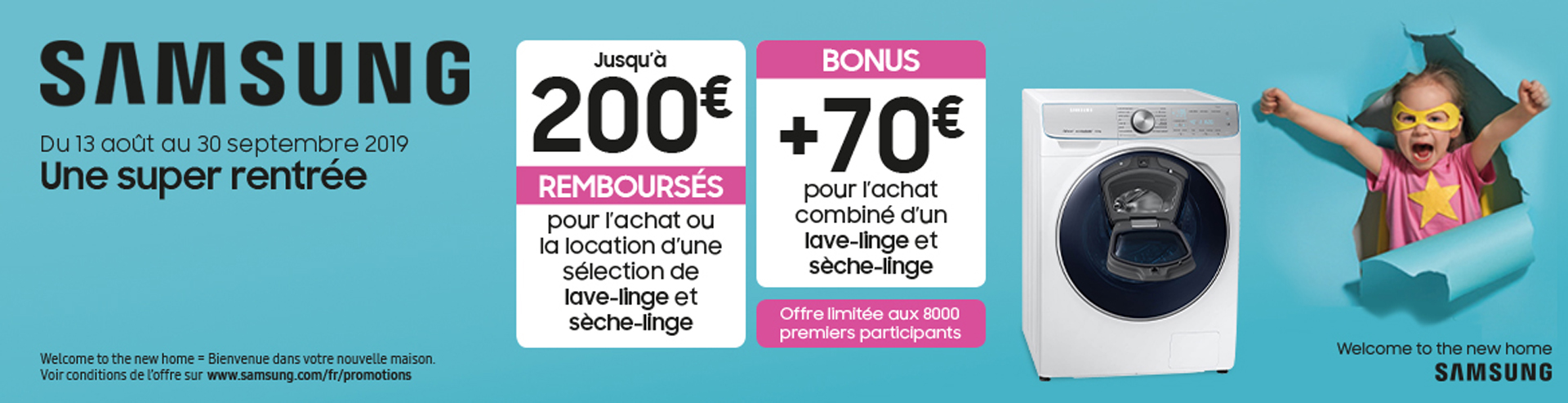 Lave linge hublot étroit