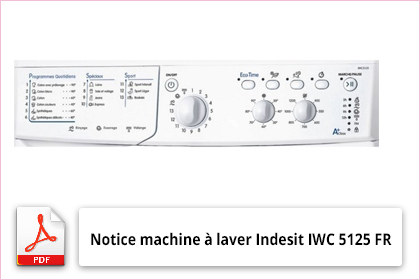 Lave linge indesit mode d'emploi
