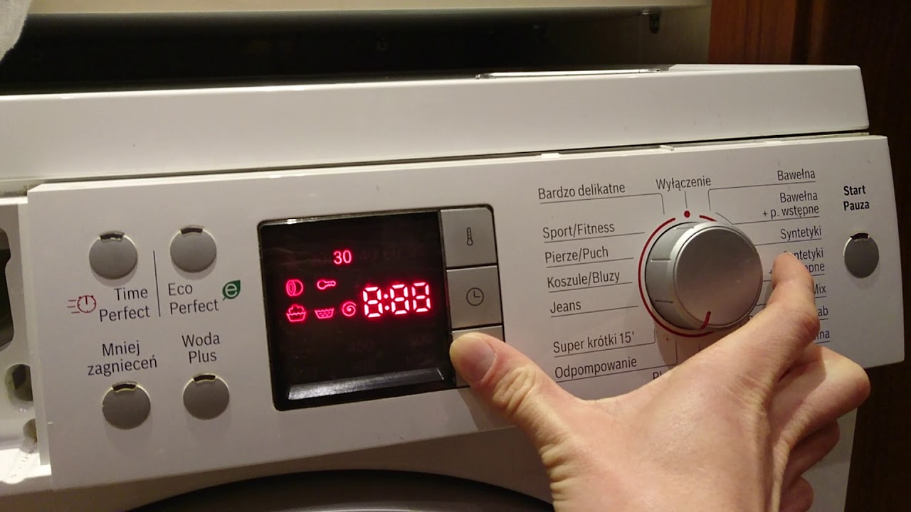 Reinitialisation lave linge bosch