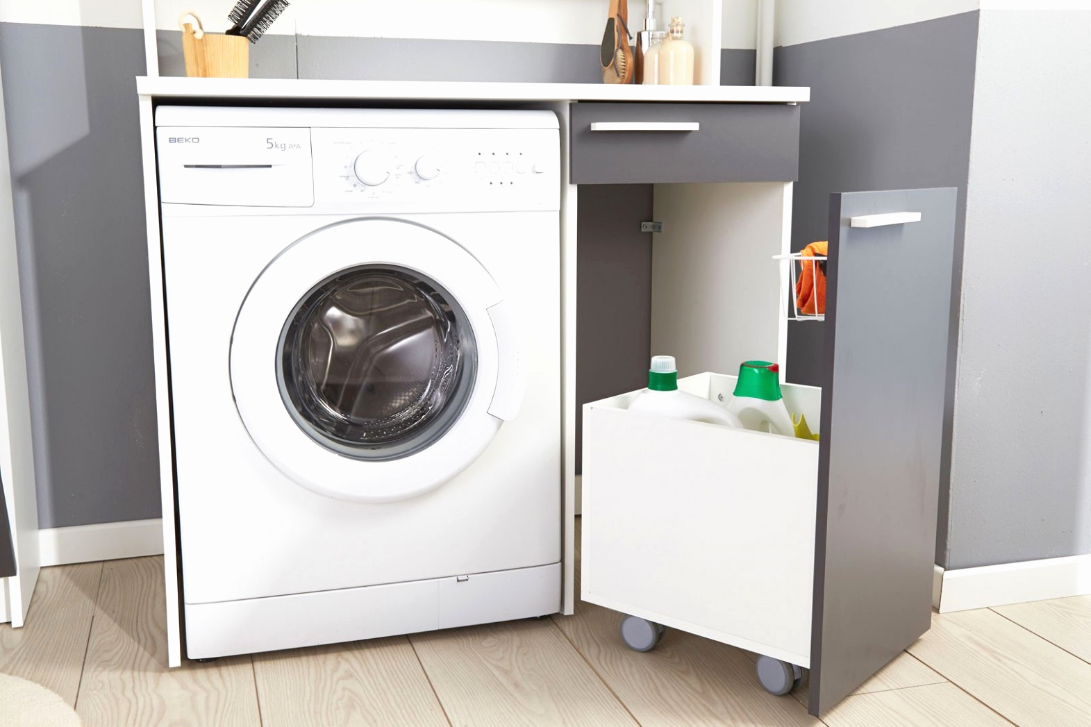 Seche linge au dessus lave linge
