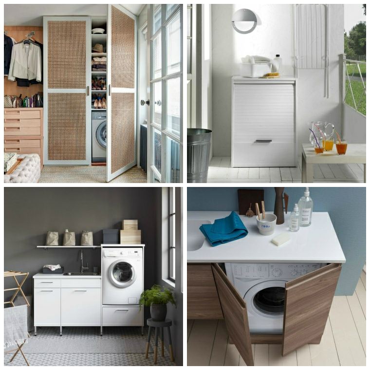 Meuble pour cacher lave linge