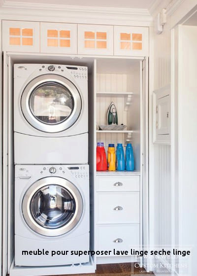 Seche linge lave linge superposé