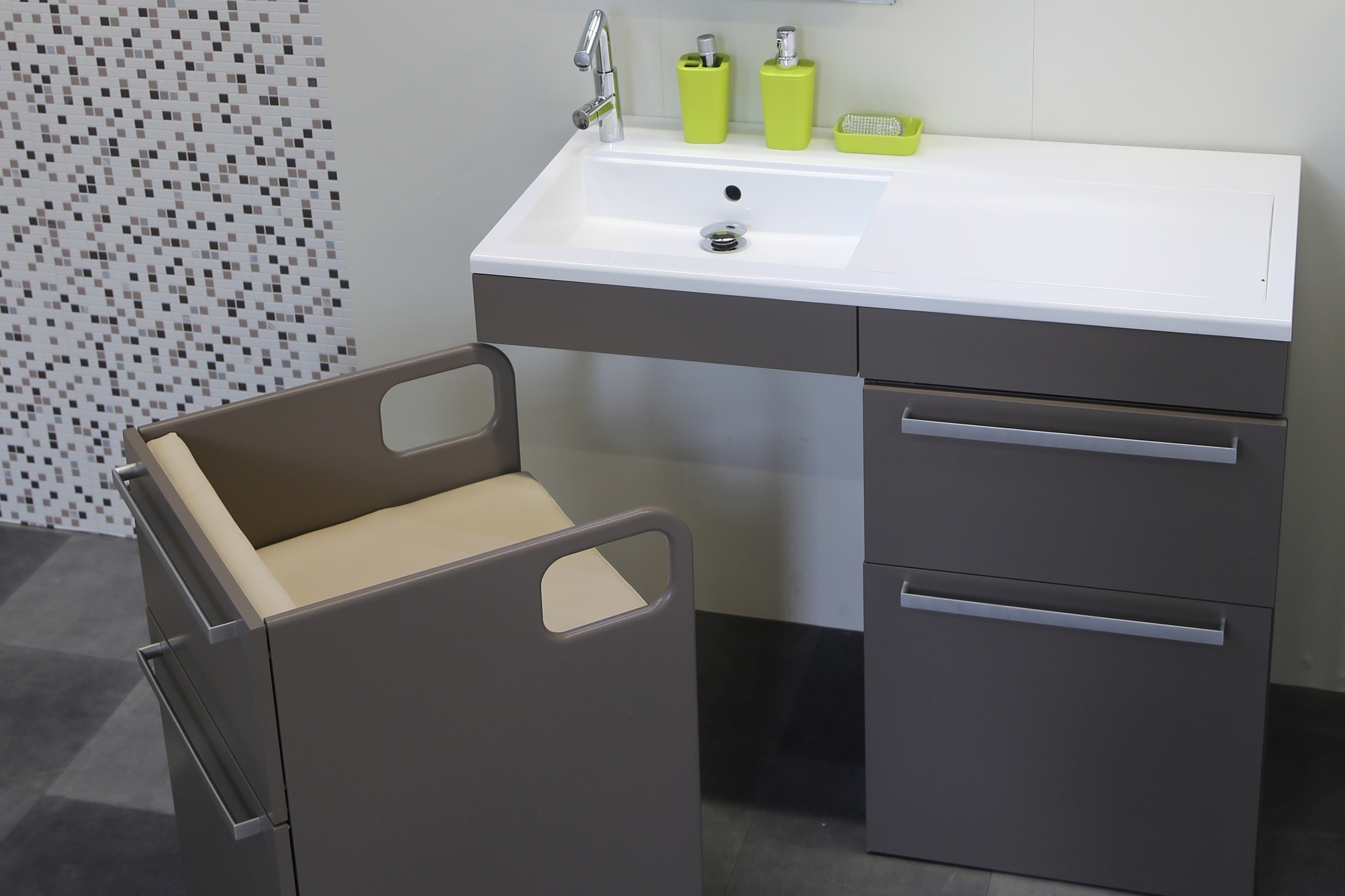 Vasque sur lave linge