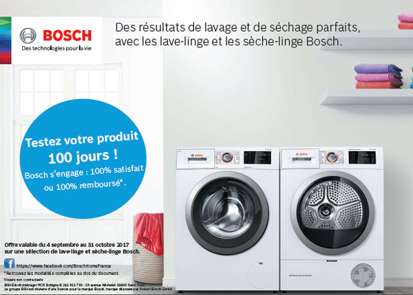 Offre lave linge bosch