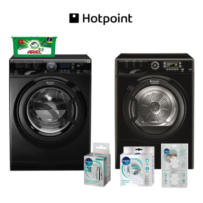 Lave linge frontal noir