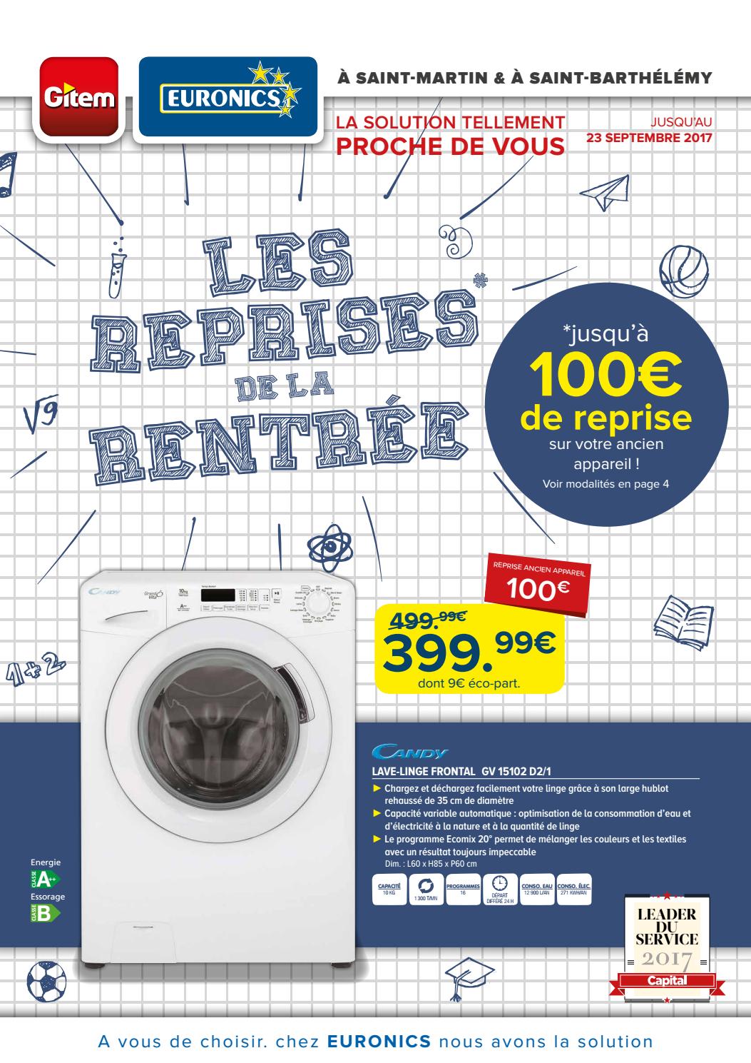 Reprise lave linge