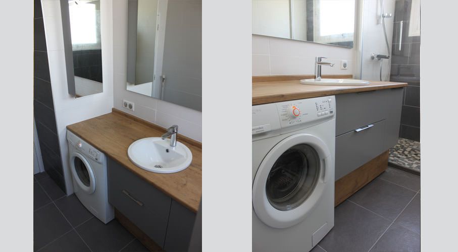 Lave linge salle de bain