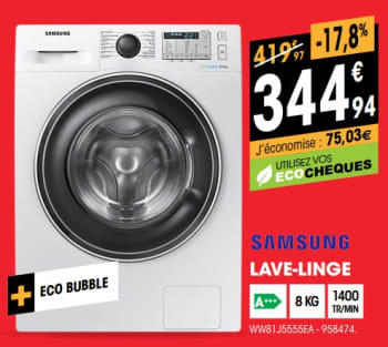 Promo samsung lave linge