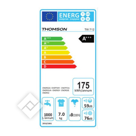 Lave linge thomson tw 712