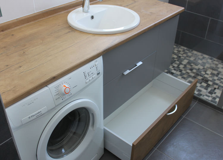 Lave linge sous plan
