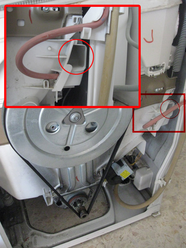 Fuite d'eau lave linge