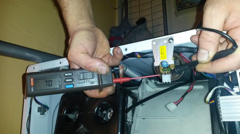 Tester pressostat lave linge