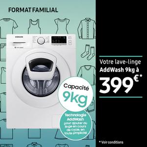 Samsung offre lave linge