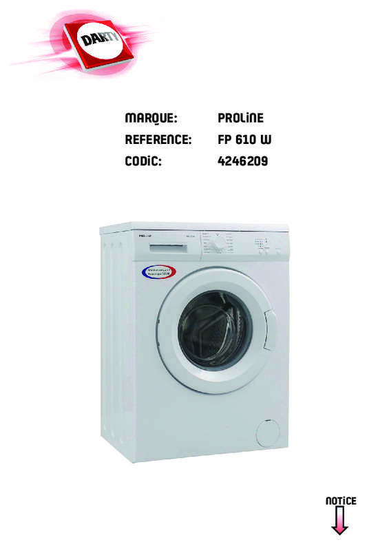 Lave linge proline fp 610 w