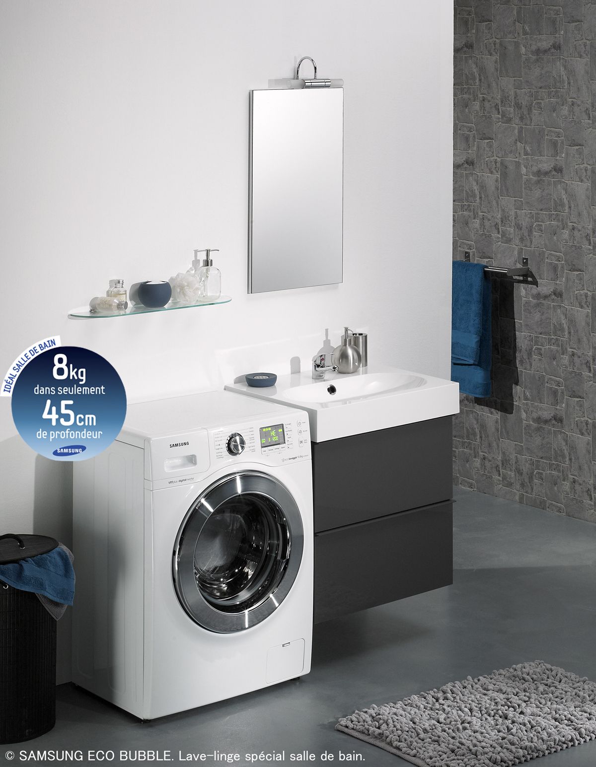 Lave linge frontal gain de place