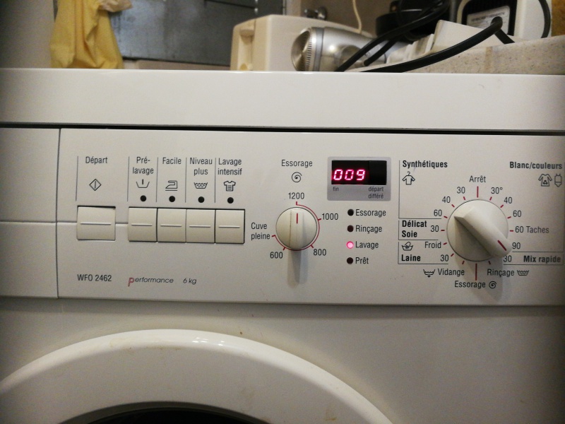 Vidange essorage lave linge