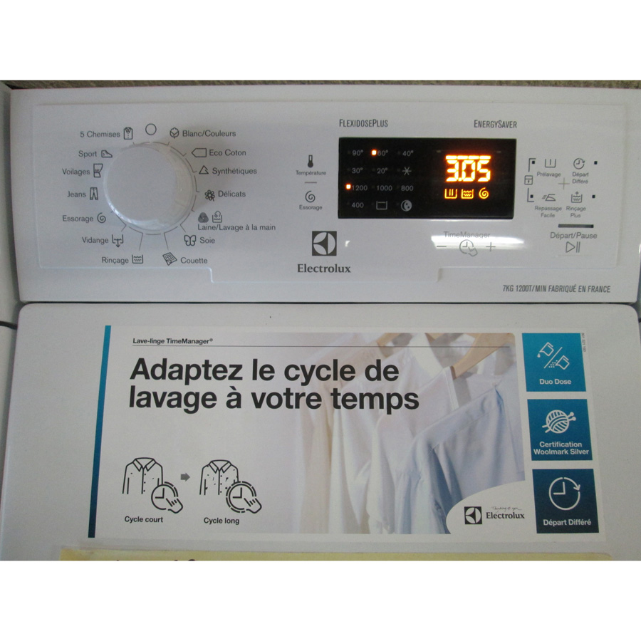 Lave linge top electrolux ewt 1267 ss1