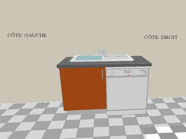 Lave linge sous evier cuisine