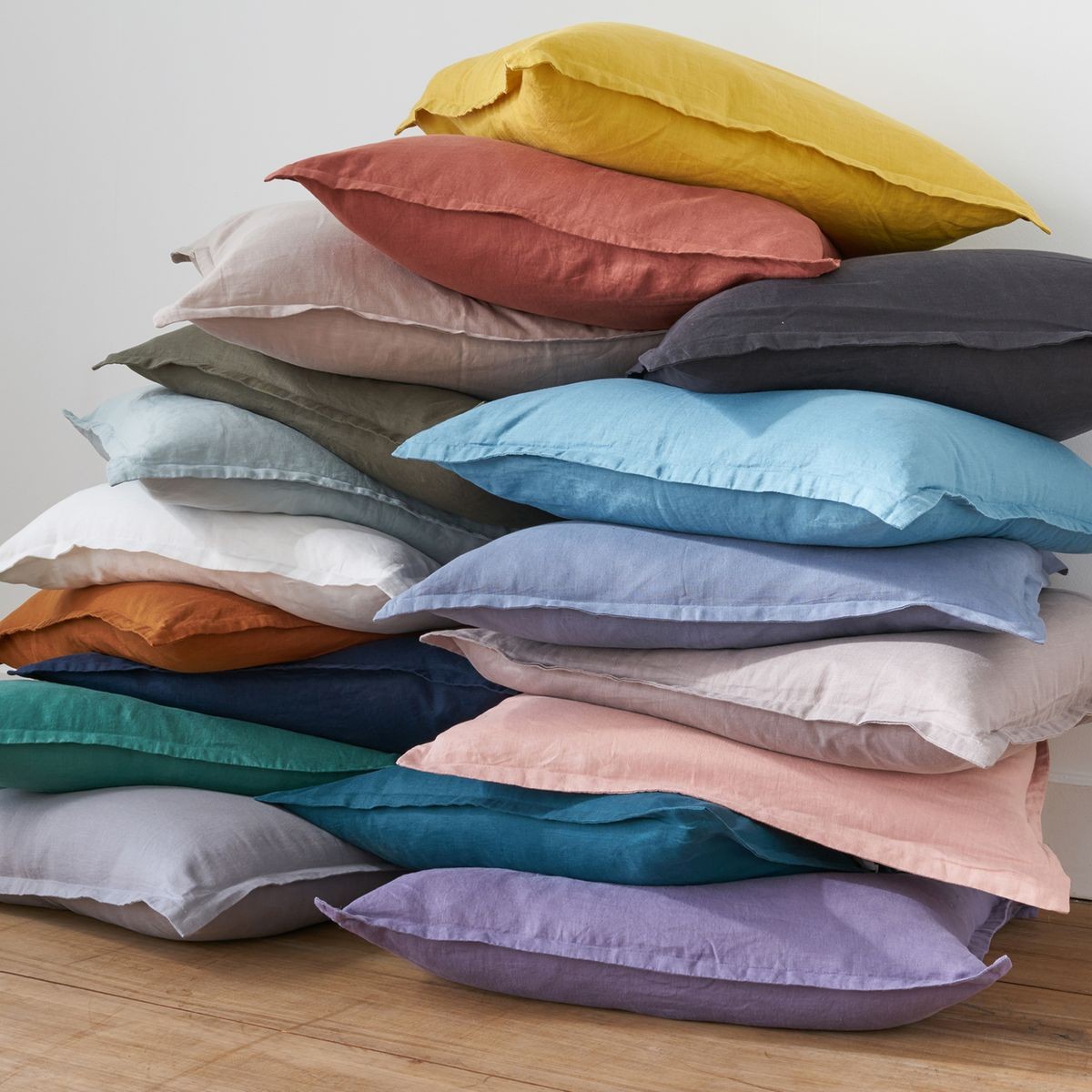 Linge de lit en lin lavé pas cher