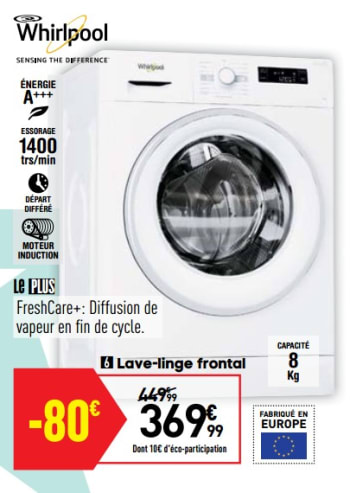 Lave linge conforama whirlpool