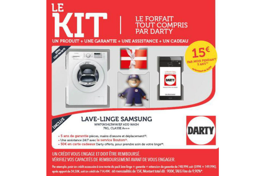 Garantie lave linge darty