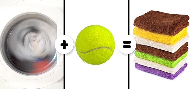 Balle de tennis lave linge