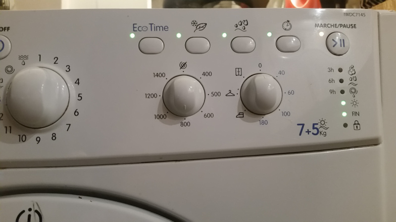 Lave linge indesit witl 100 probleme