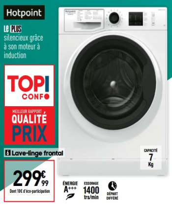 Lave linge hotpoint conforama