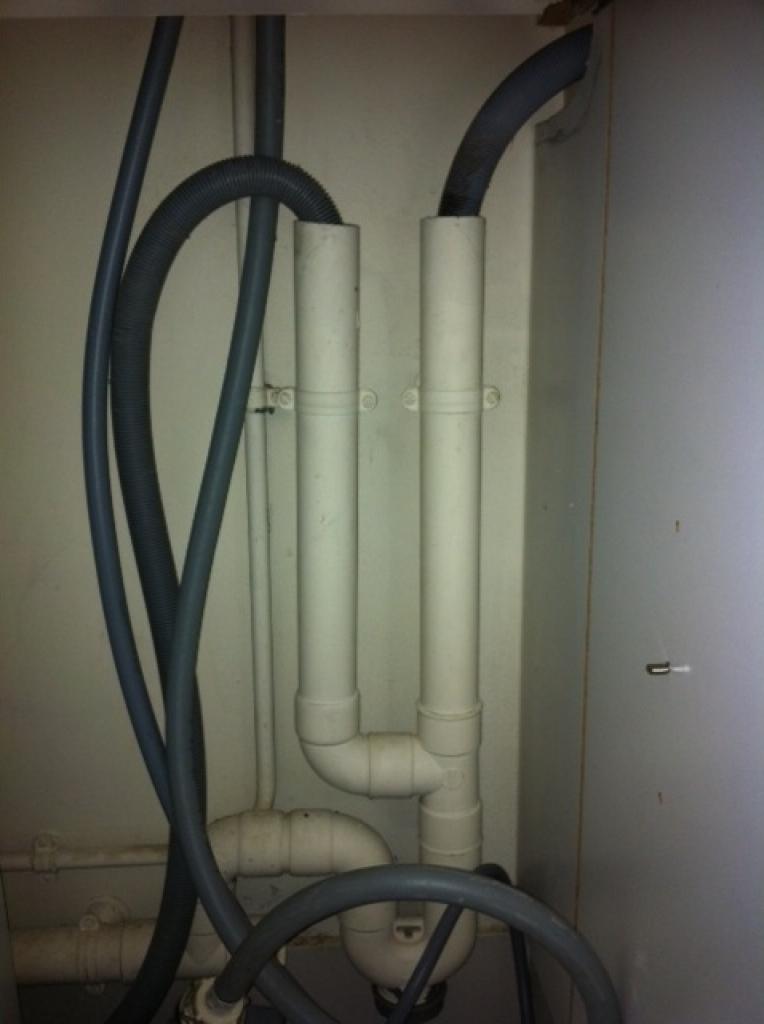 Double evacuation pour lave linge et lave vaisselle